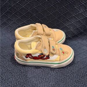 VANS toddler shoes with Elmo and flower designs
